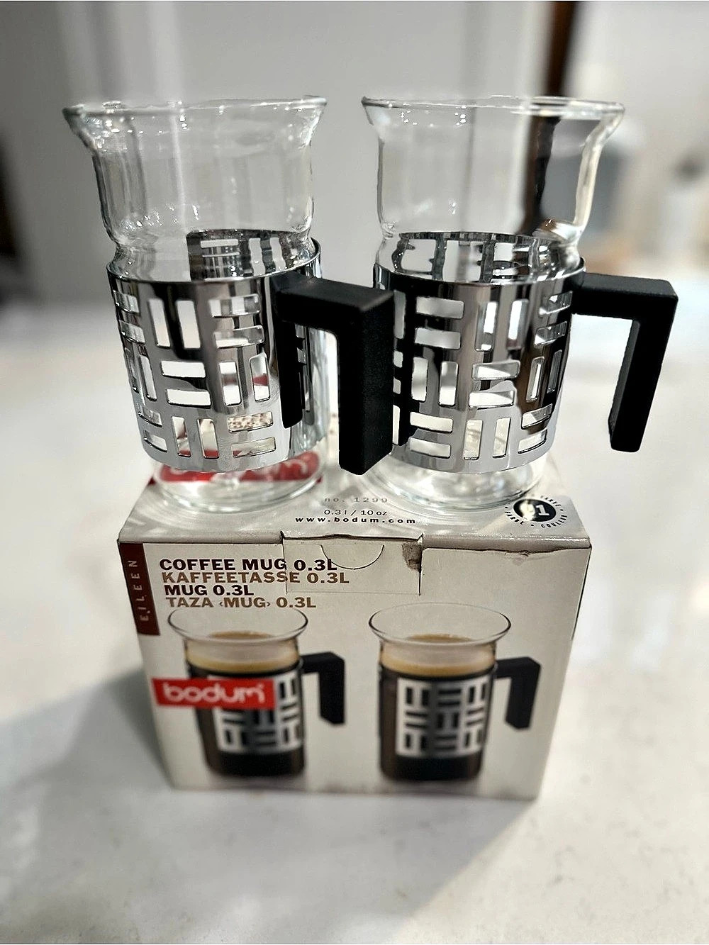 NIB Vintage Bodum Eileen Coffee Mug 0.3L Set of 2